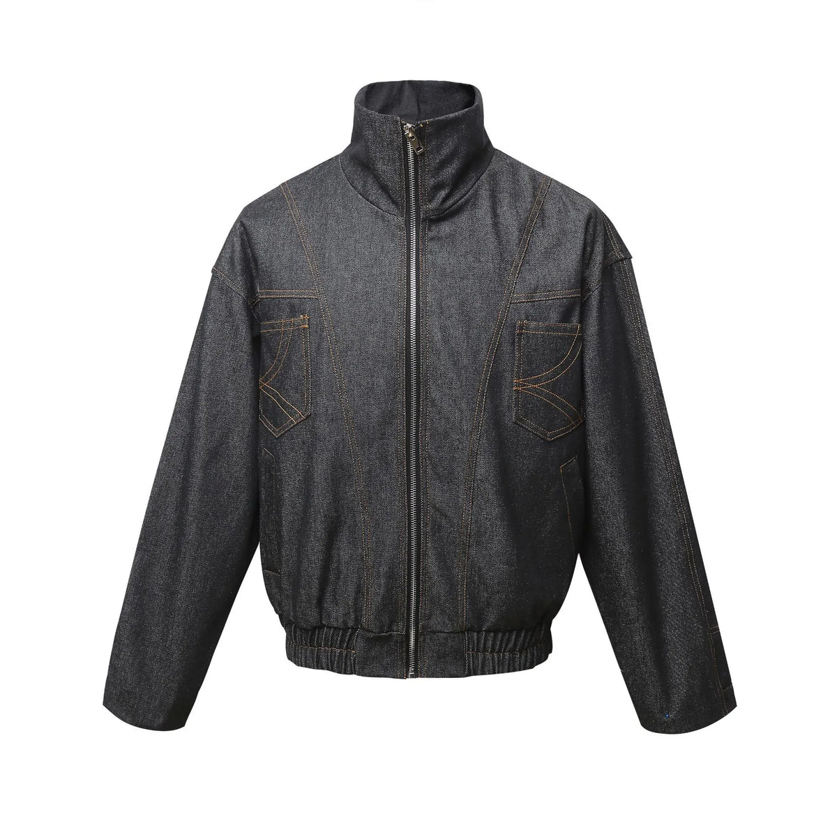 Men's Washed Zip Up Denim Jacket - Lilixa.store