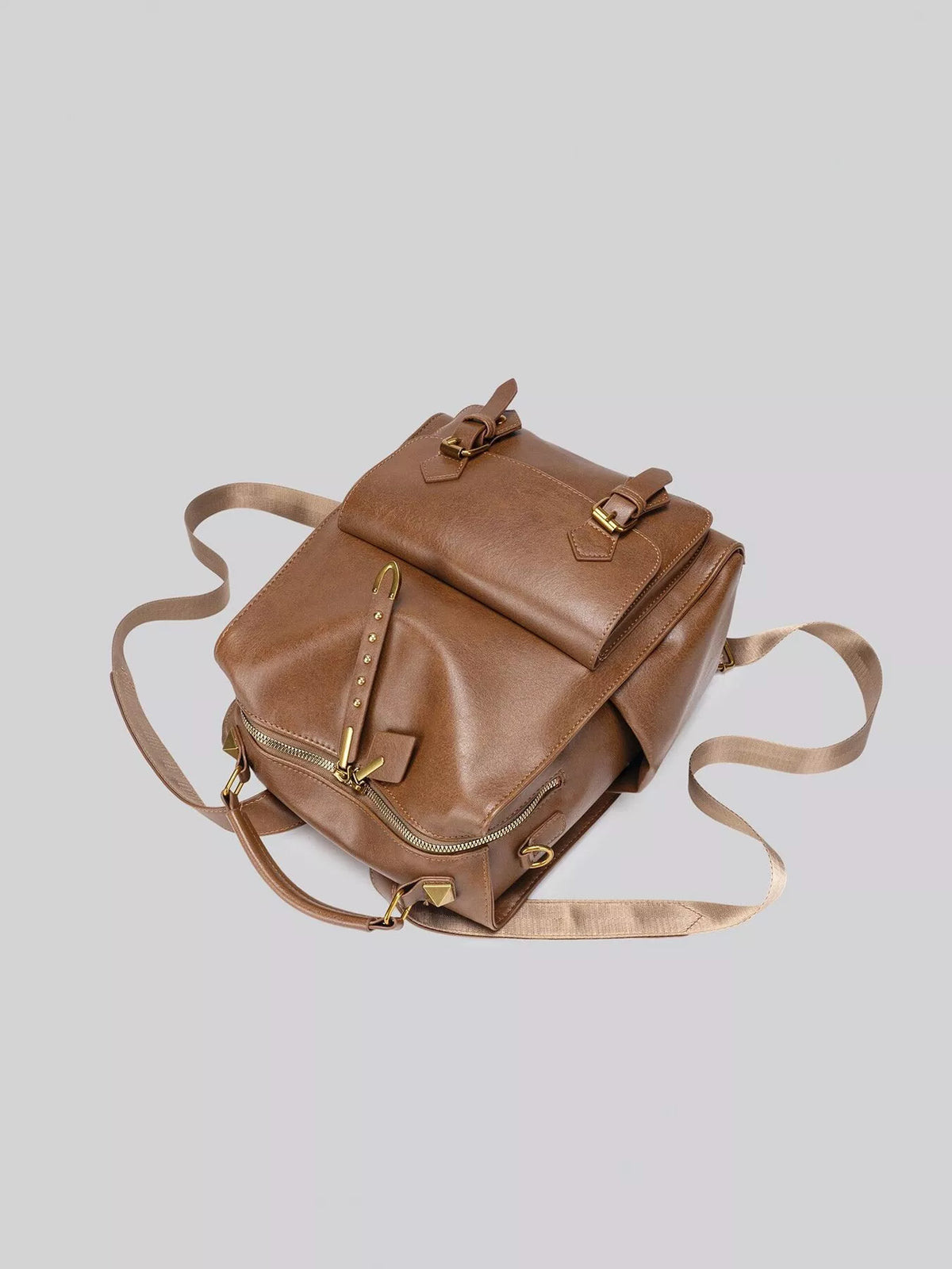 Vintage Style Leather Backpack Bag