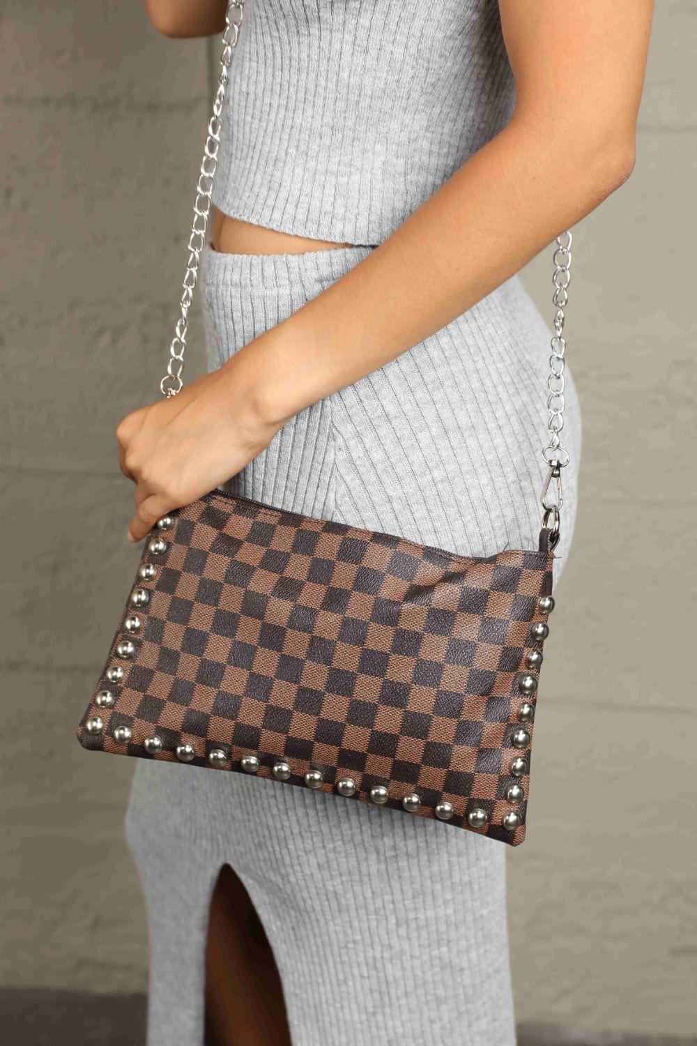 Adored PU Leather Studded Shoulder Bag - Lilixa.store