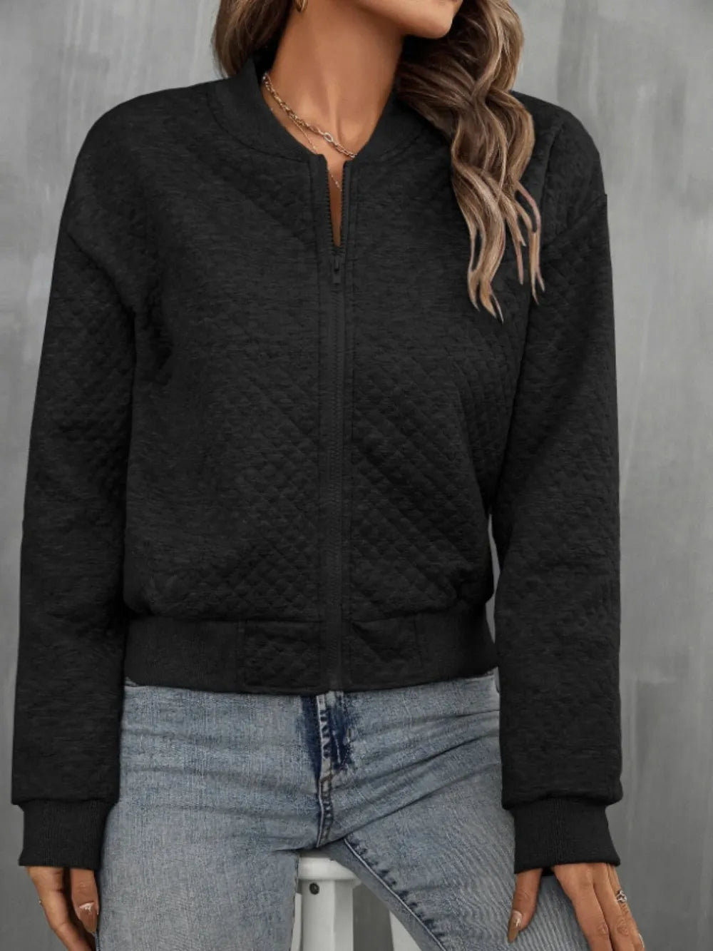Zip Up Long Sleeve Jacket, view 6