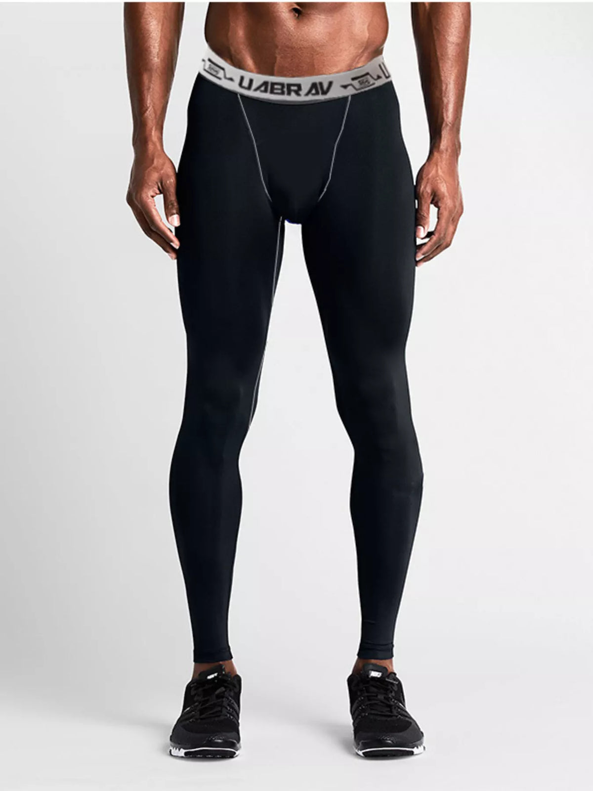 Men's Breathable Active Leggings in Black