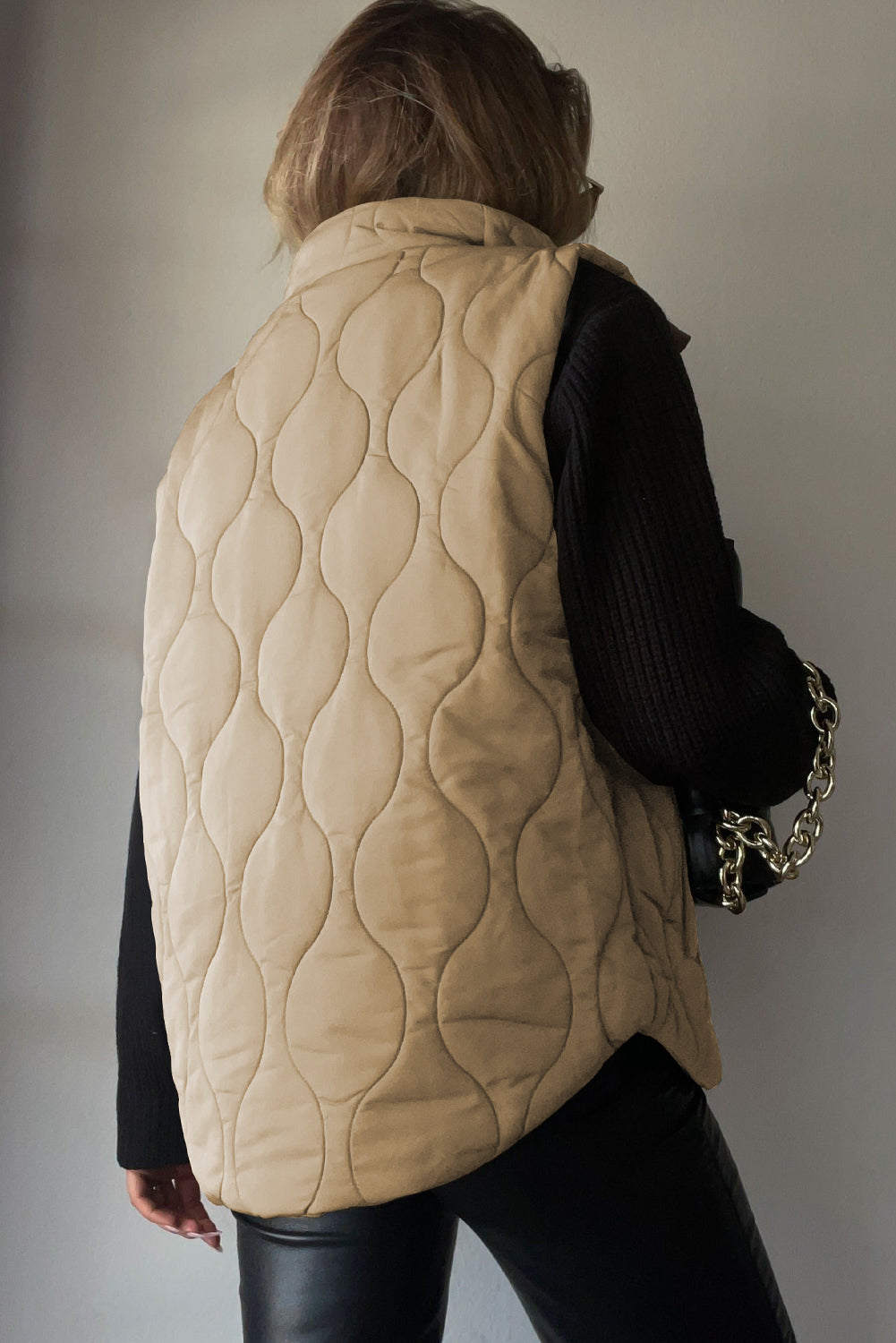 Collared Neck Vest with Pockets, view 15