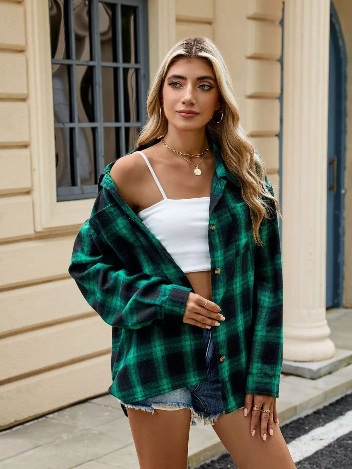 Plaid Button Up Shirt, view 18