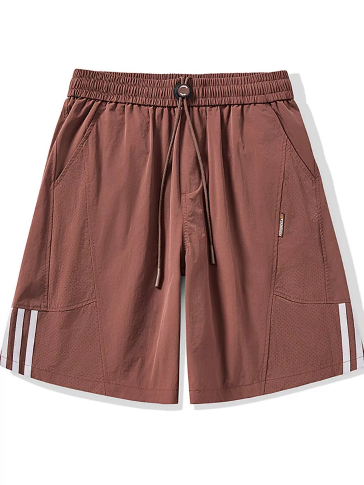 Men's Plus Size Casual Striped Shorts, view 4