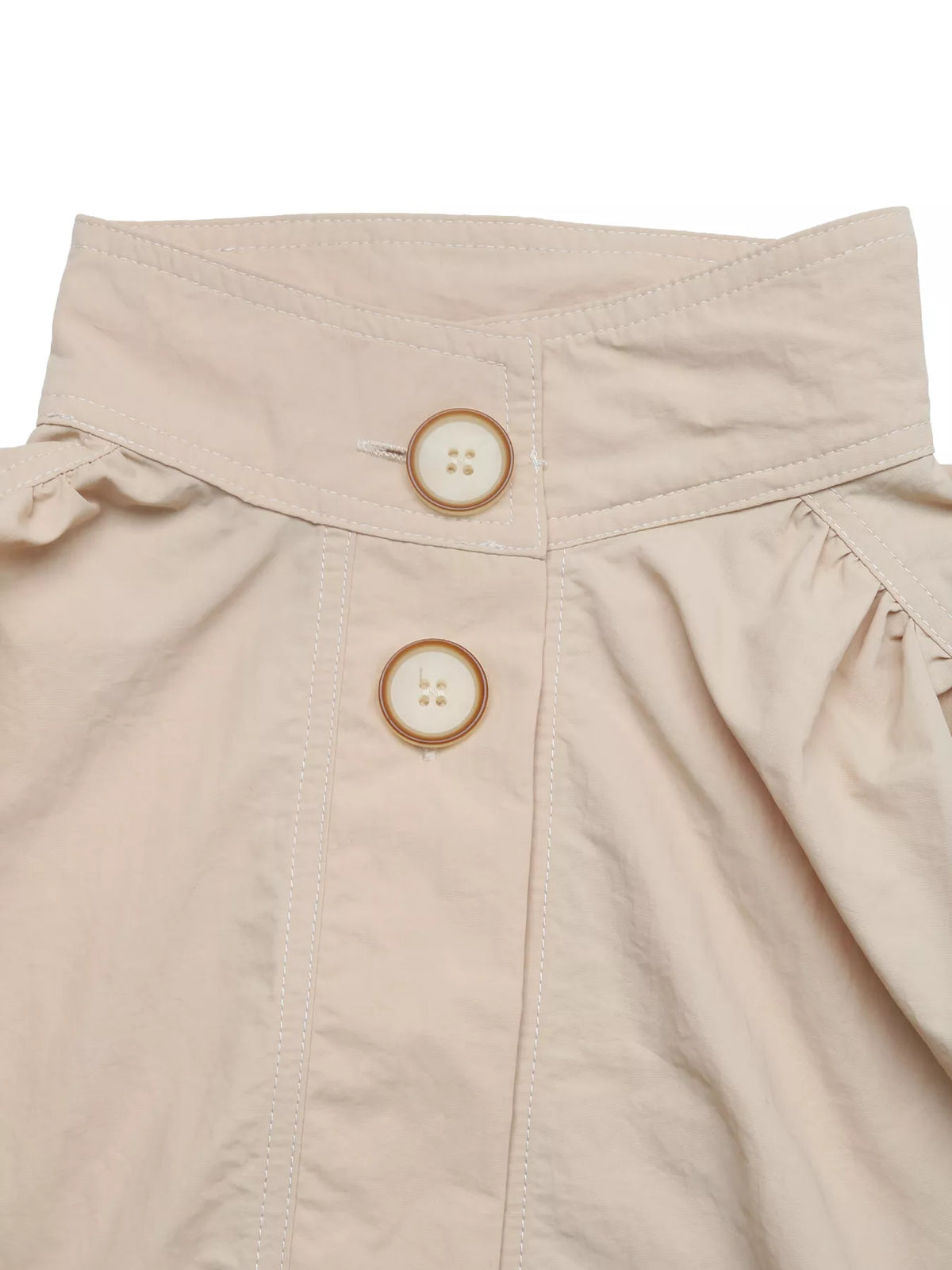 Button-Down Puff-Sleeve Jacket