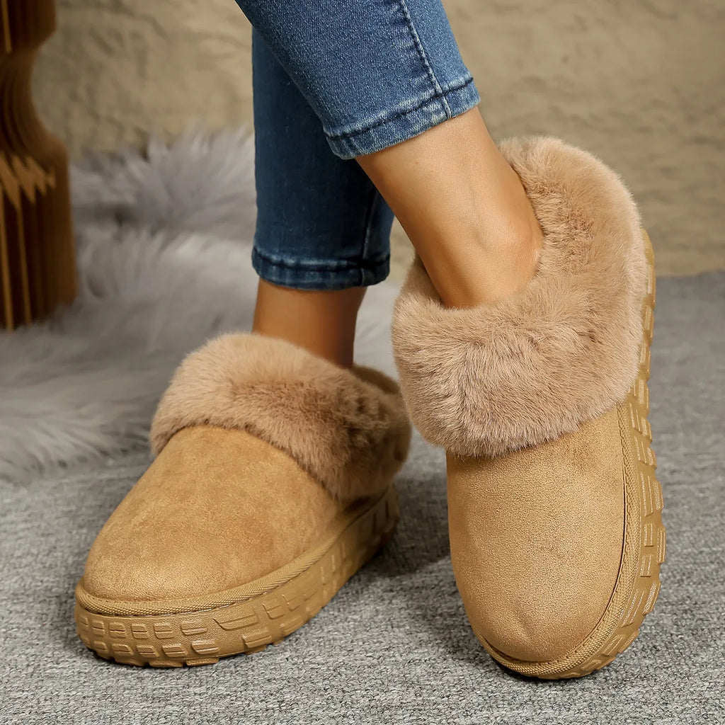 Suede Sherpa-Lined Winter Boots, view 3