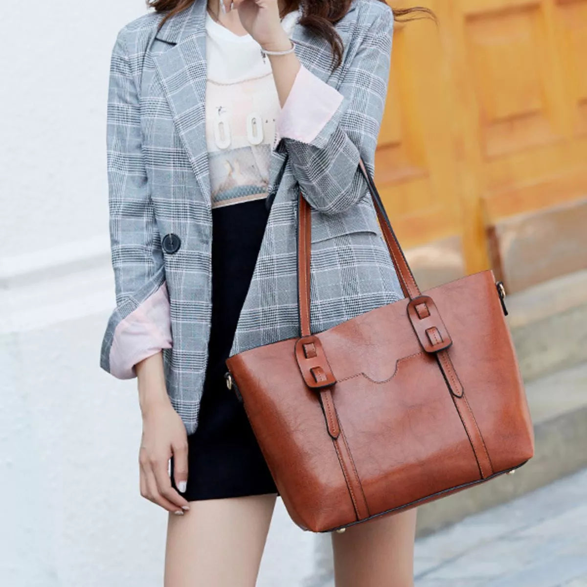 PU Leather Tote Bag