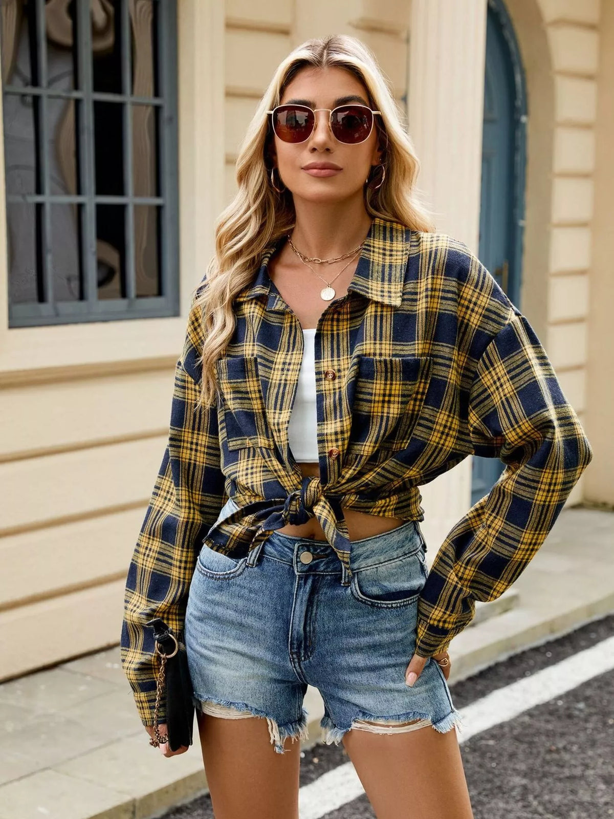 Plaid Button Up Shirt, view 10
