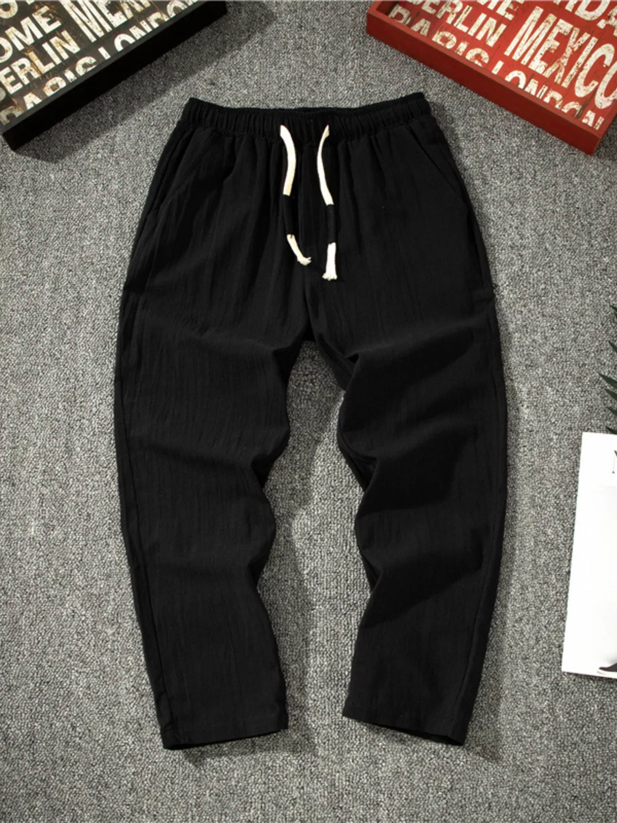 Men's Plus Size Drawstring Loose Fit Pants