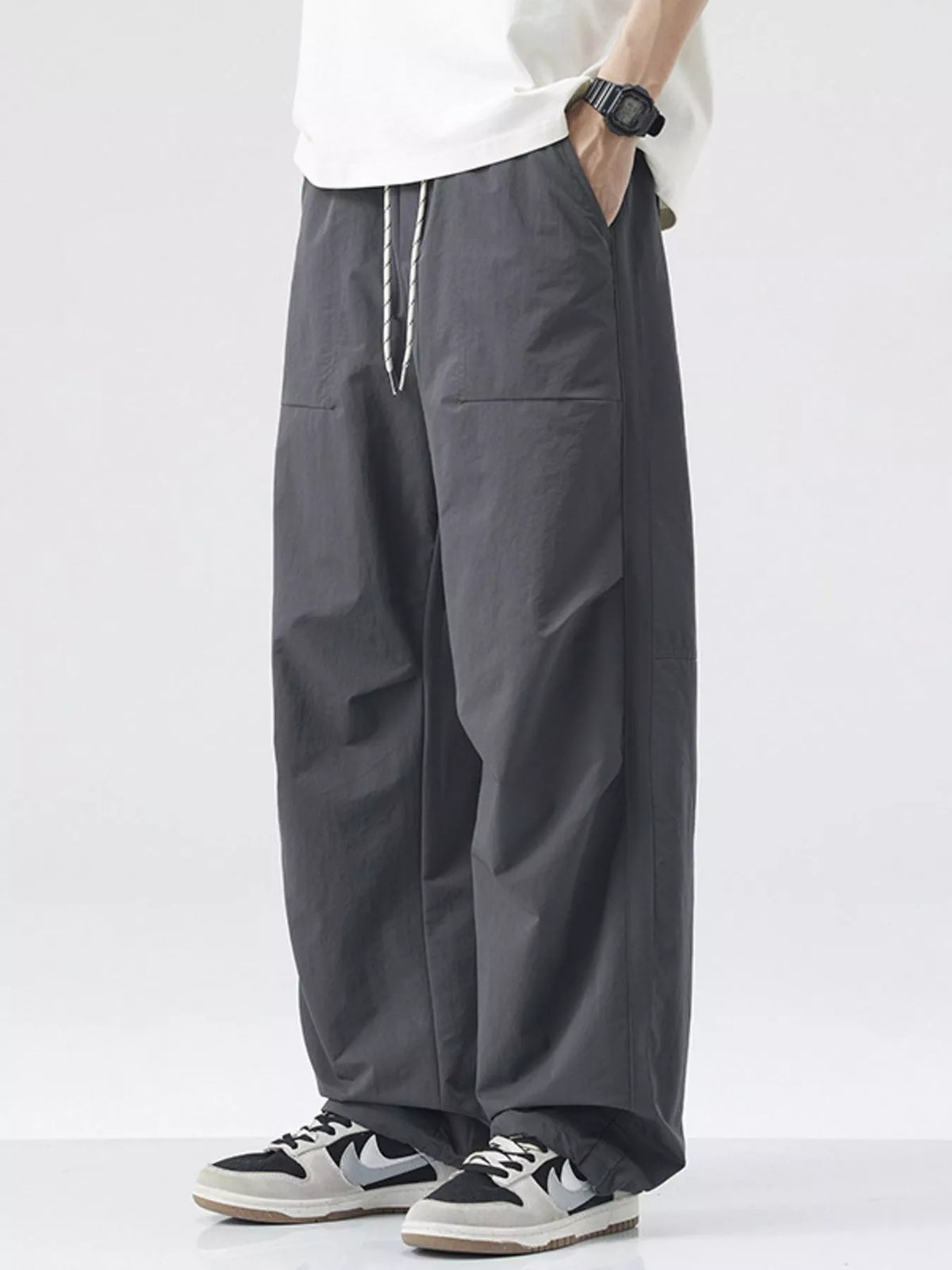 Men's Loose-Fit Drawstring Wide Leg Pants, view 6