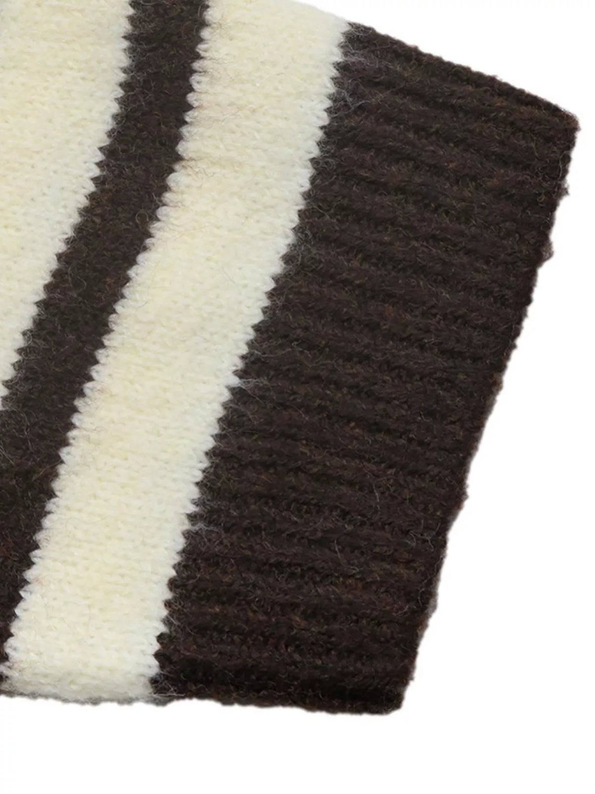 Striped Crew Neck Button-Down Cardigan - Lilixa.store