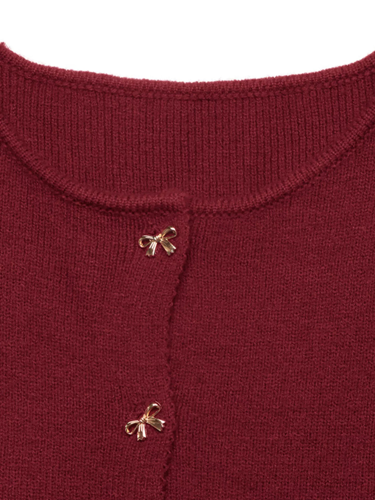 Bow Button Up Knit Cardigan - Lilixa.store