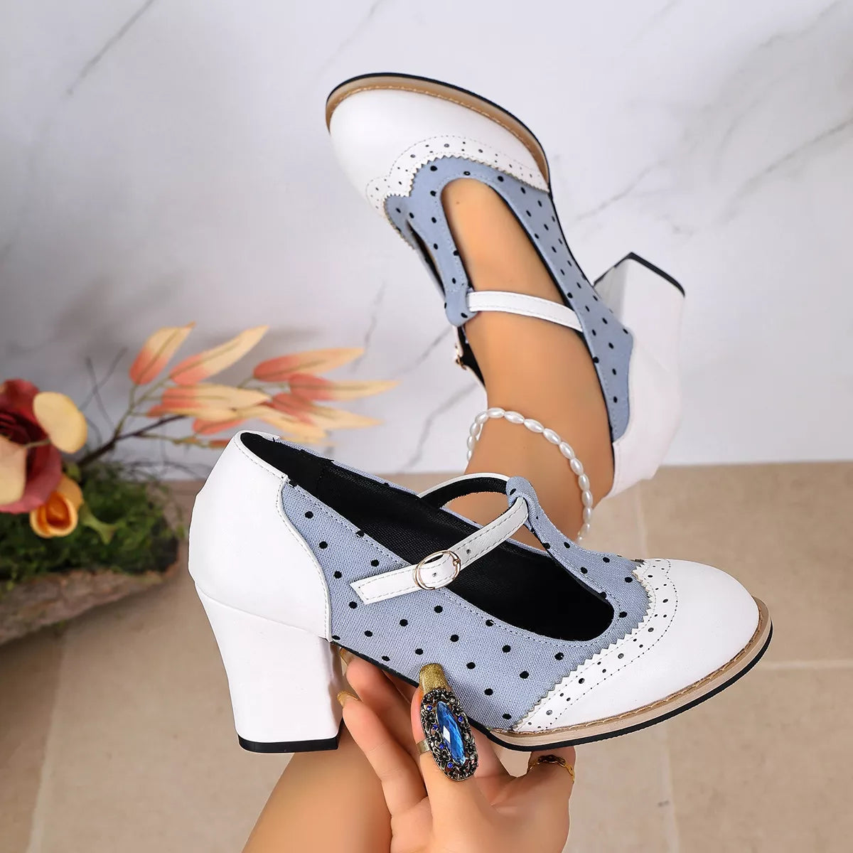 Point Toe Block Heels Pumps - Lilixa.store