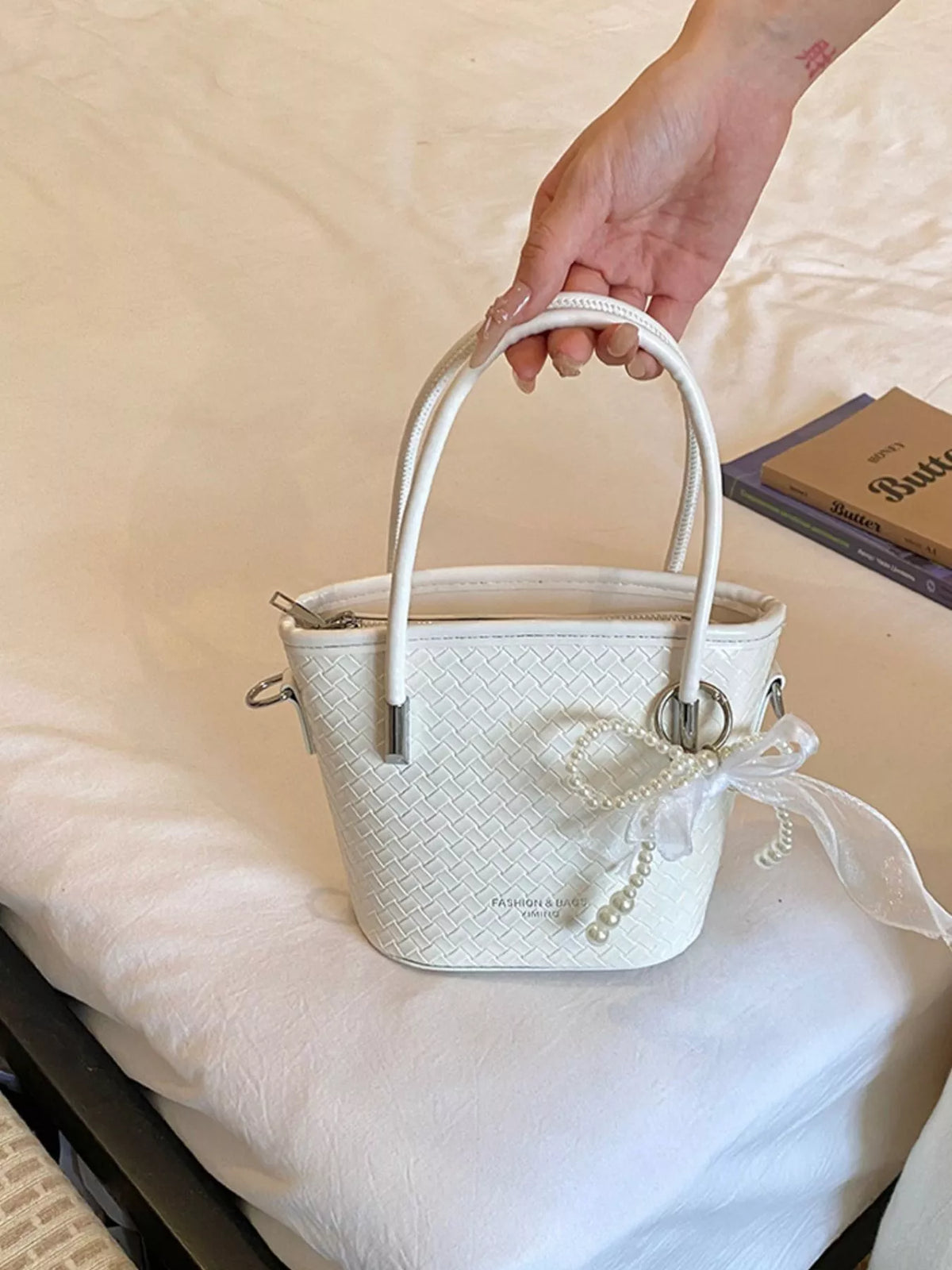 Textured Bucket Crossbody Bag