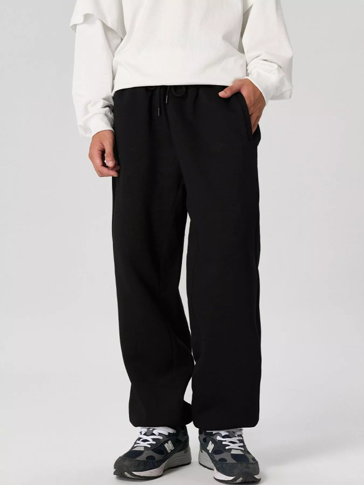 Men's Drawstring Loose Fit Joggers, view 3