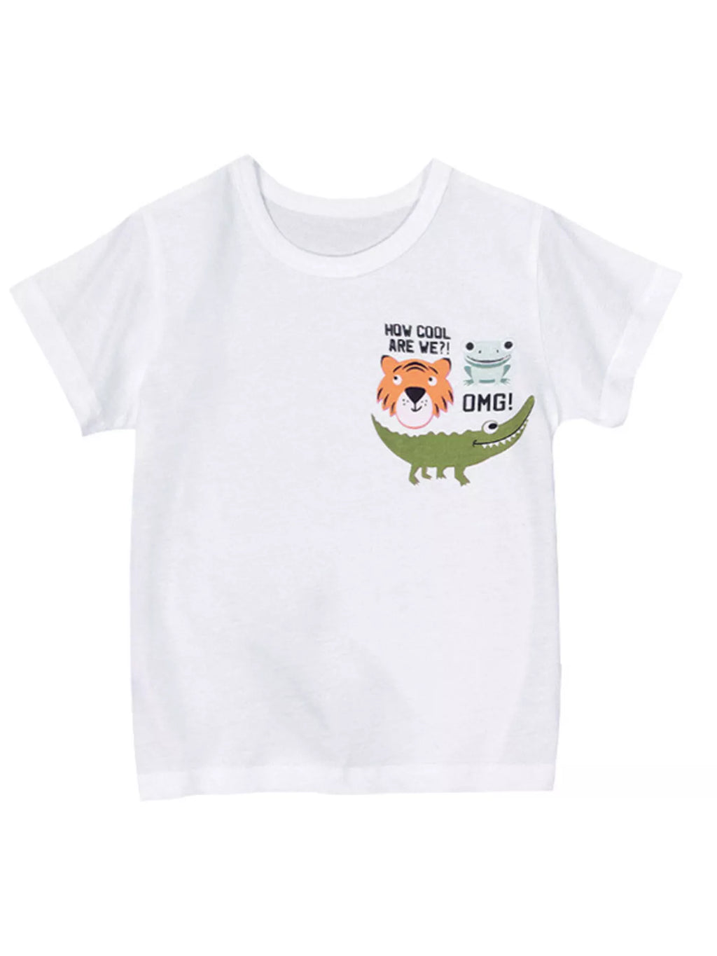 Children's Cartoon Animal Graphic Round Neck T-Shirt - Lilixa.store