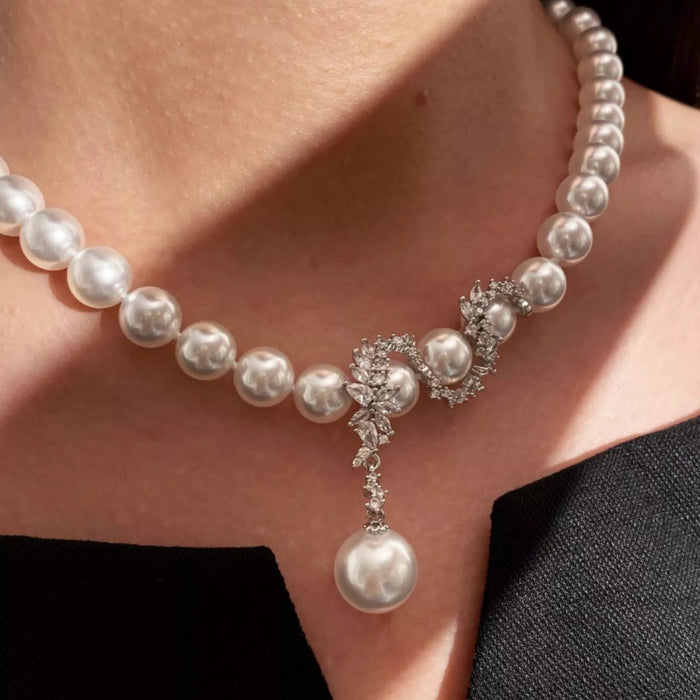 Zircon Pearl Necklace - Lilixa.store
