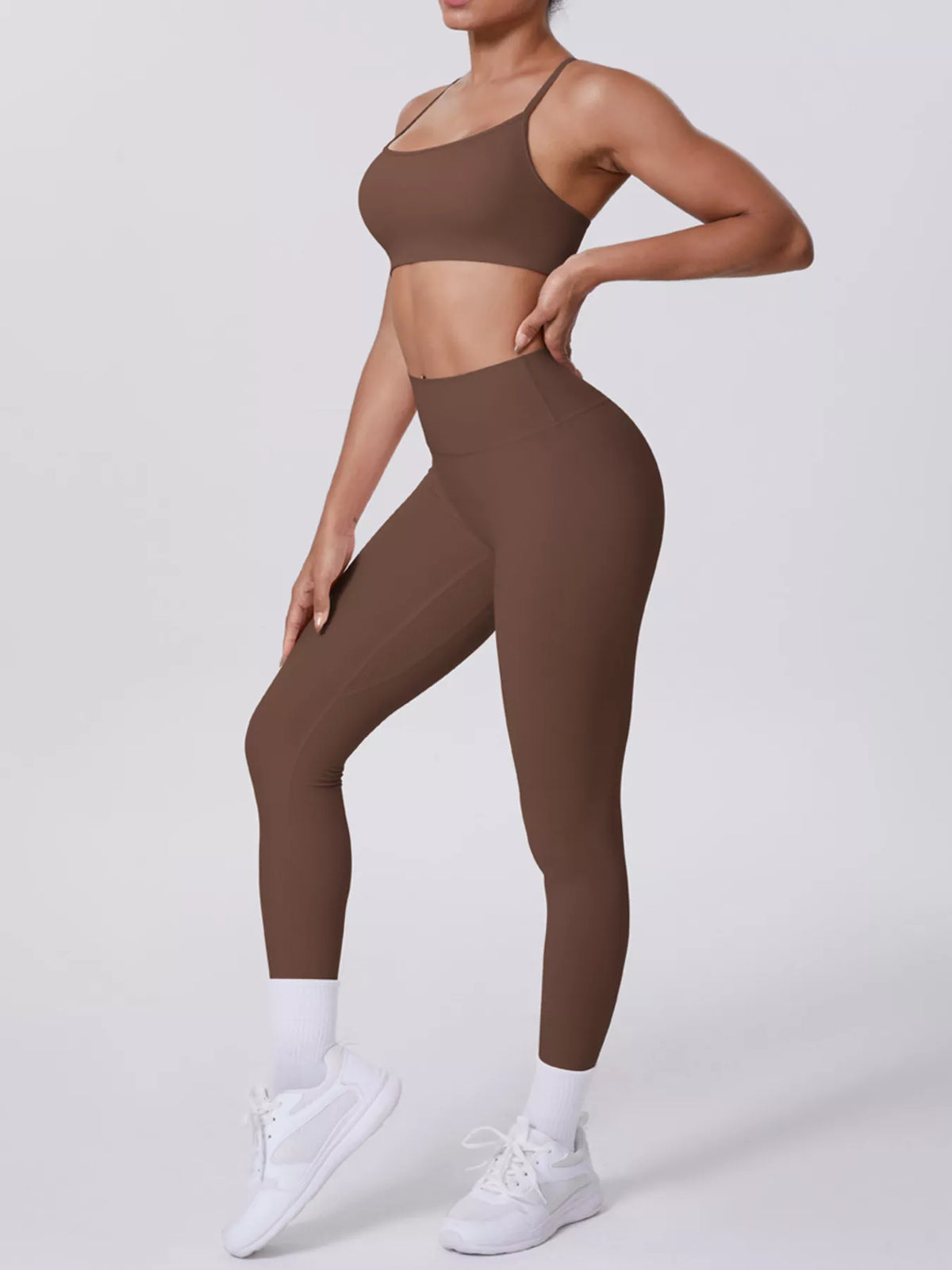 Criss-Cross Back Cami and Leggings Active Set - Lilixa.store