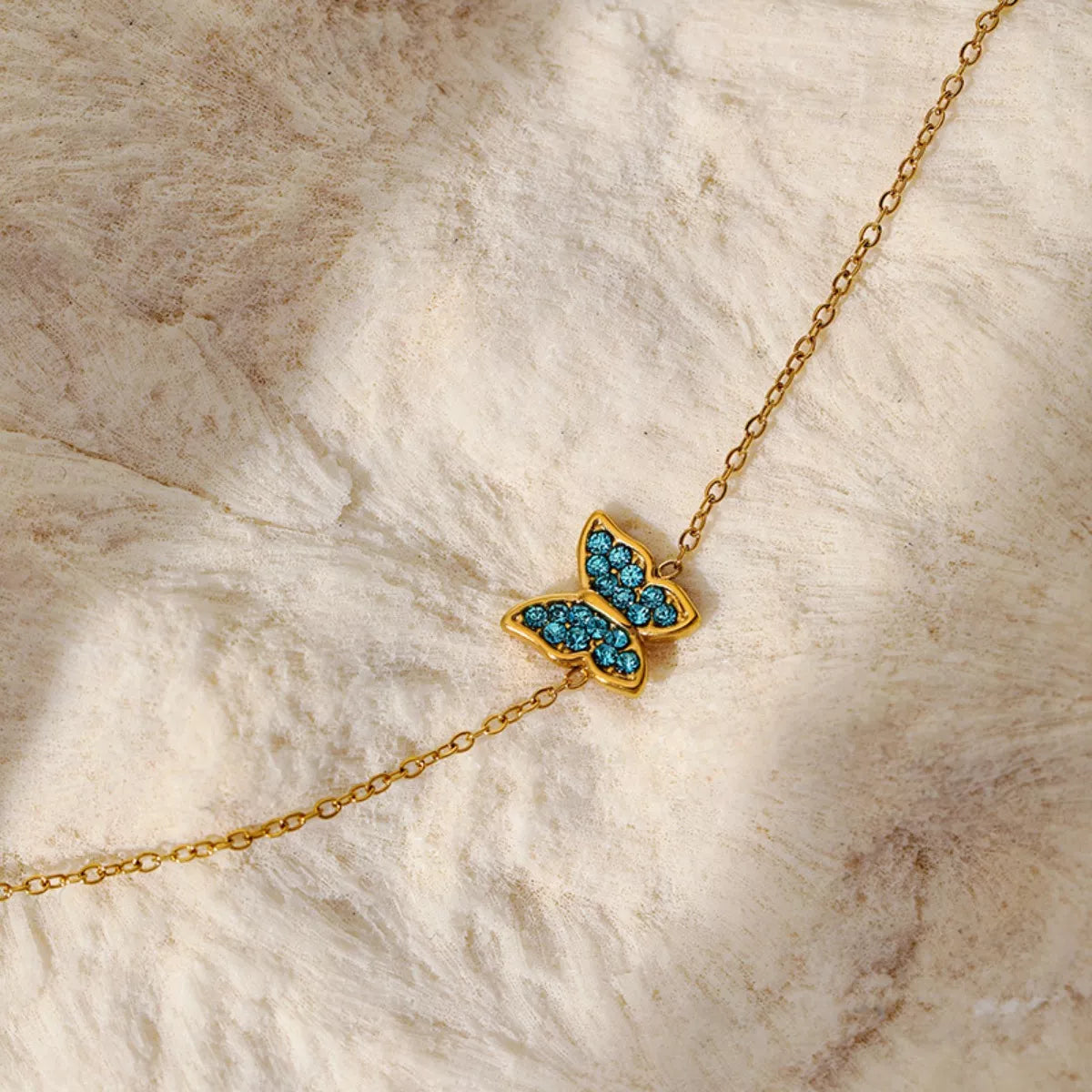 18K Gold-Plated Butterfly Adjustable Bracelet, view 2