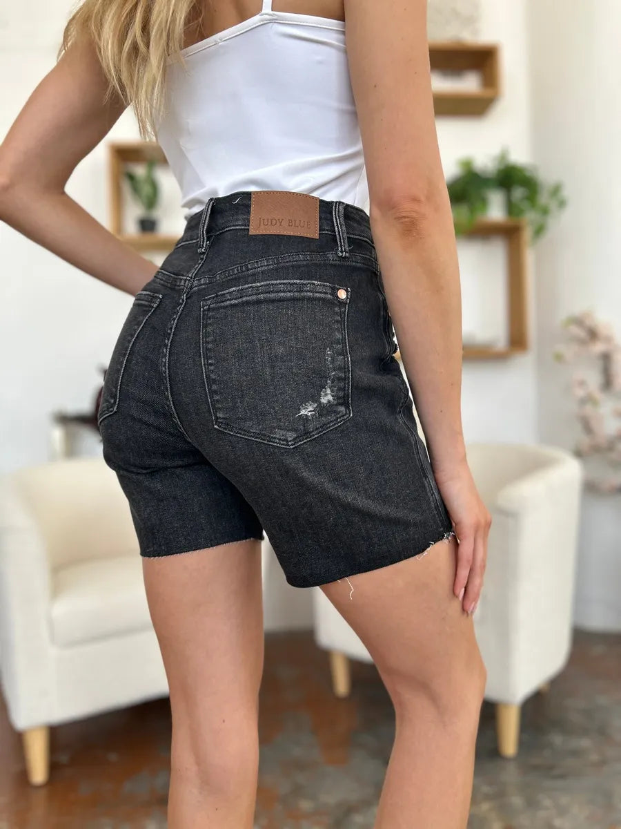 Judy Blue Full Size High Waist Rigid Magic Denim Shorts - Lilixa.store