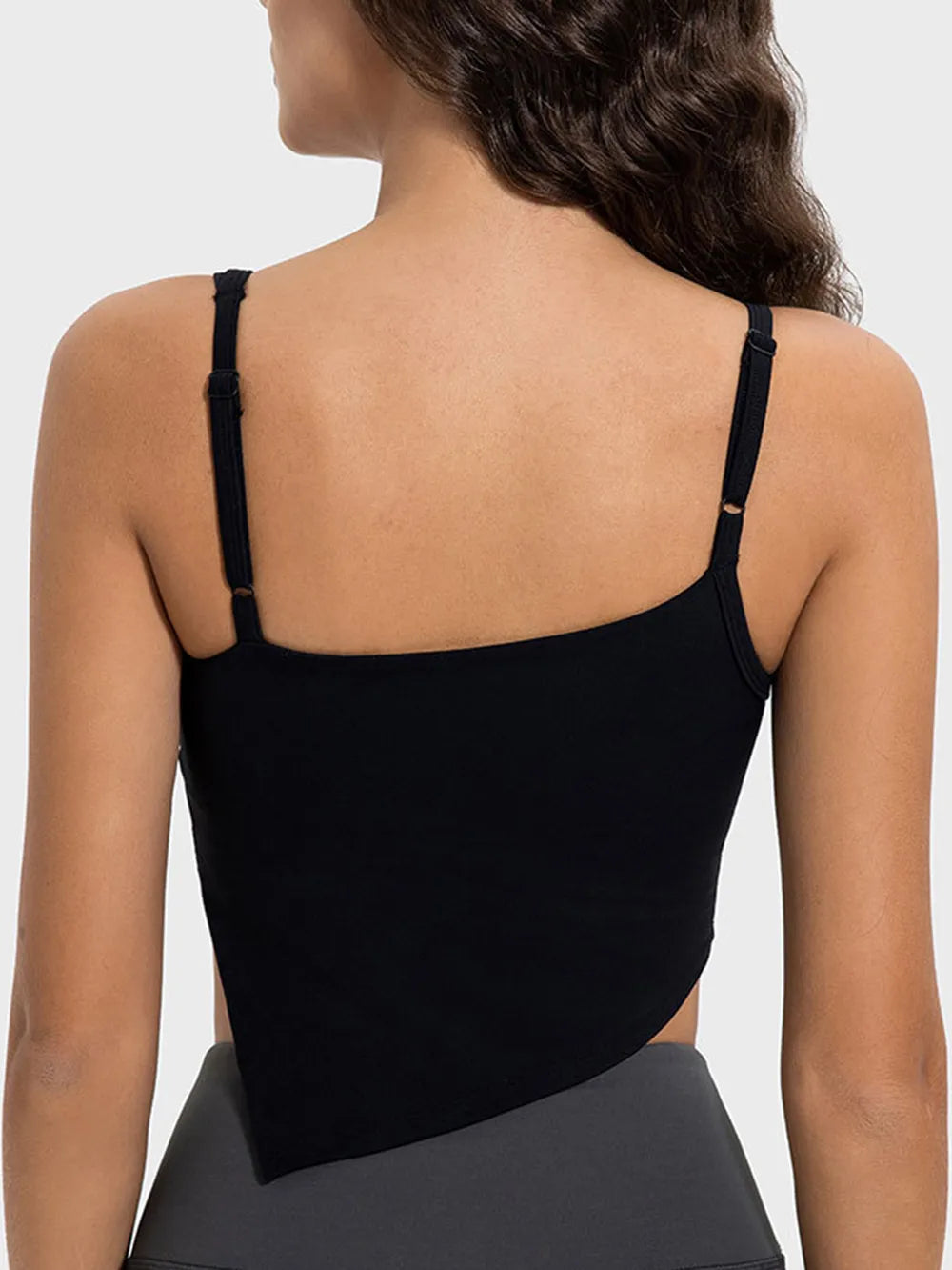 Millennia Slit Asymmetrical Neck Active Cami - Lilixa.store