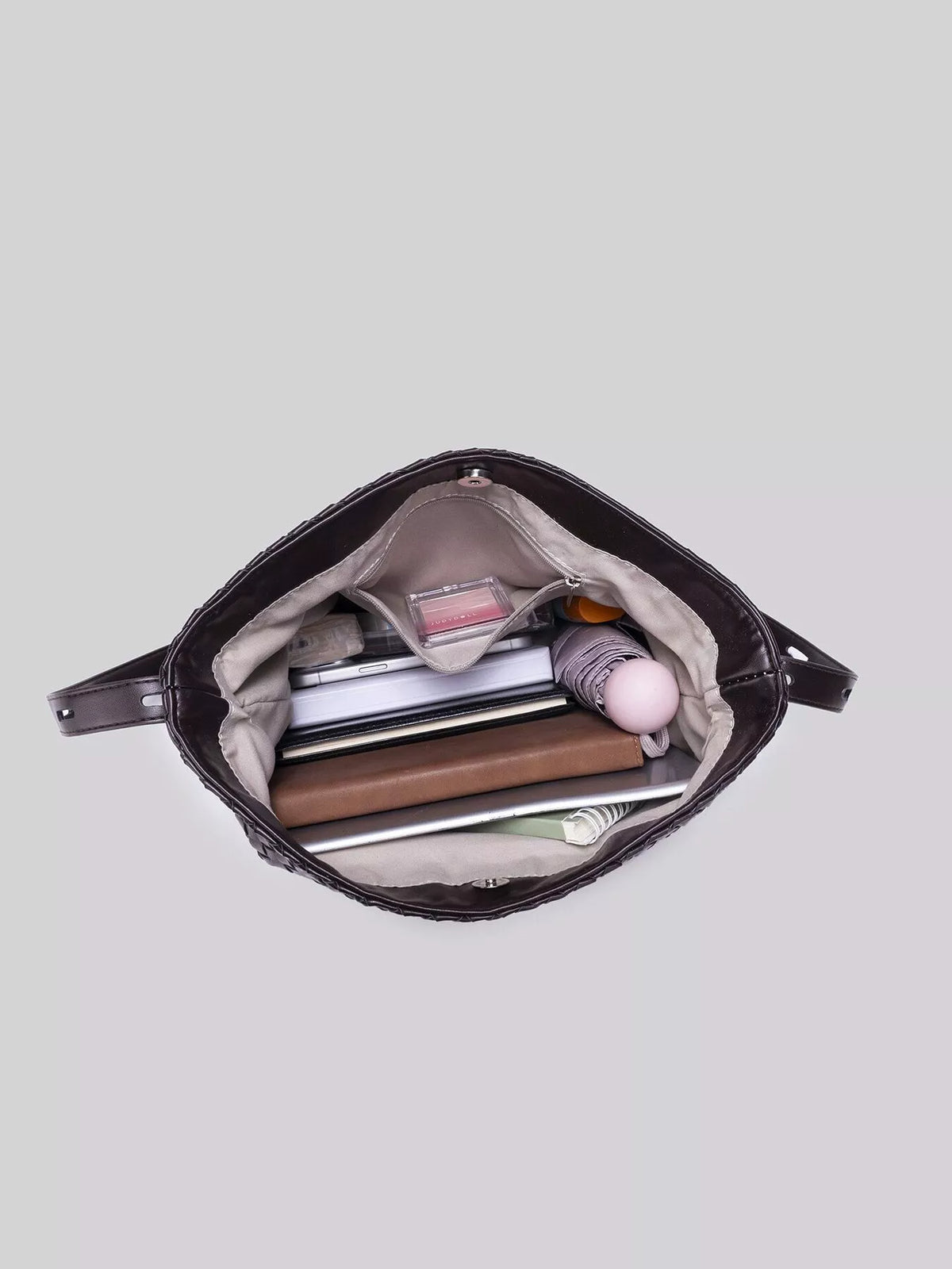 Woven Leather Hobo Shoulder Bag