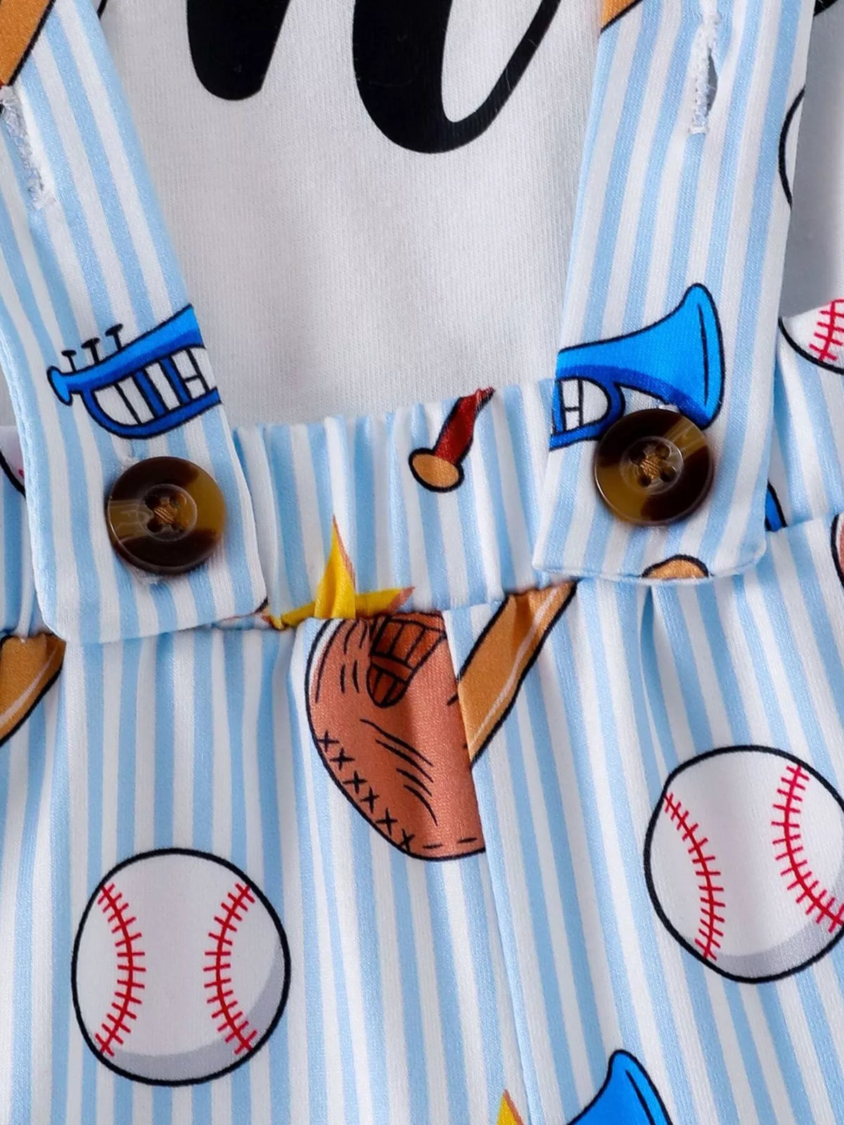 Children's Baseball Themed Bodysuit and Suspender Set - Lilixa.store