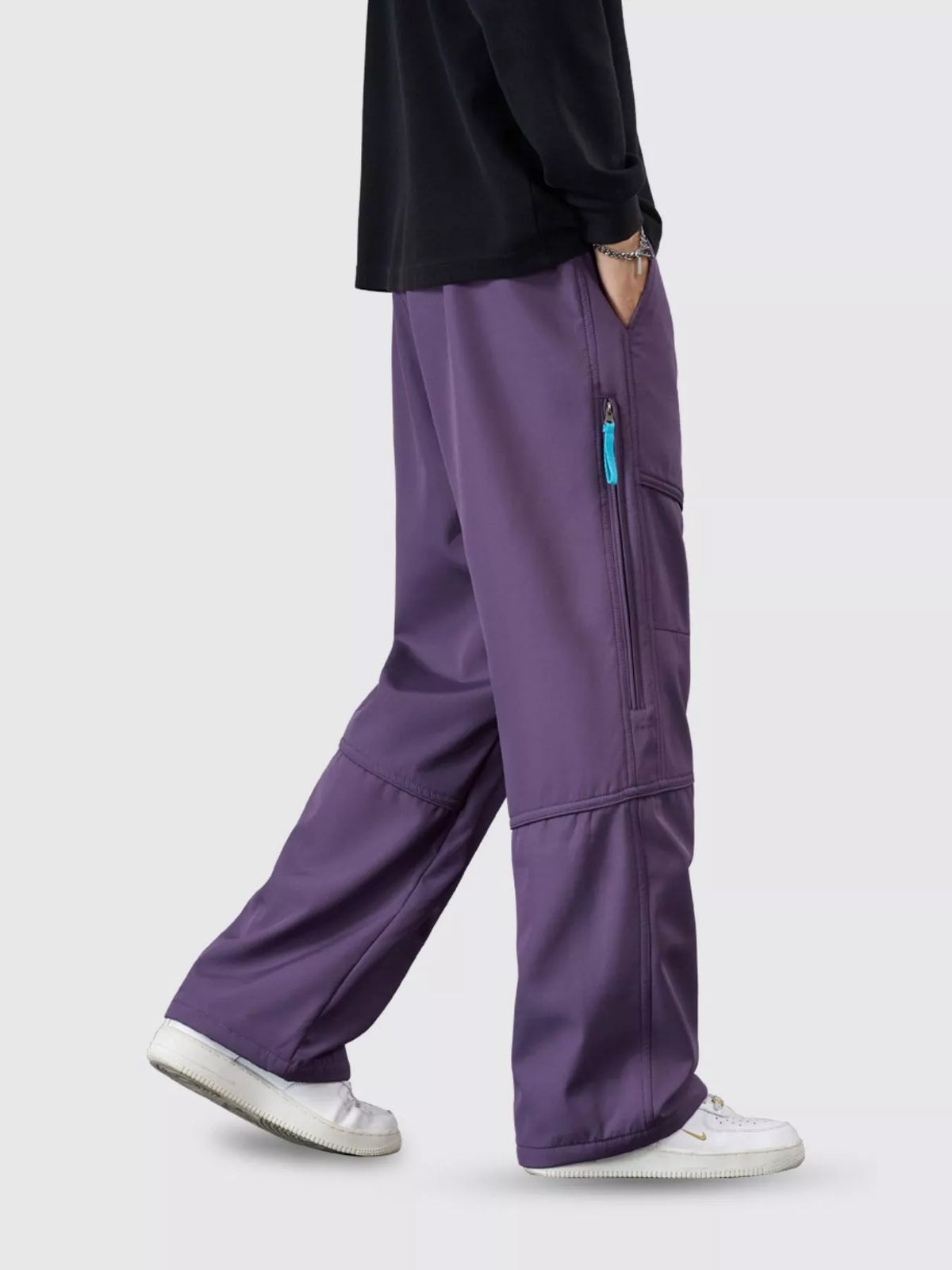 Men's Plus Size Casual Loose Fit Cargo Pants, view 2
