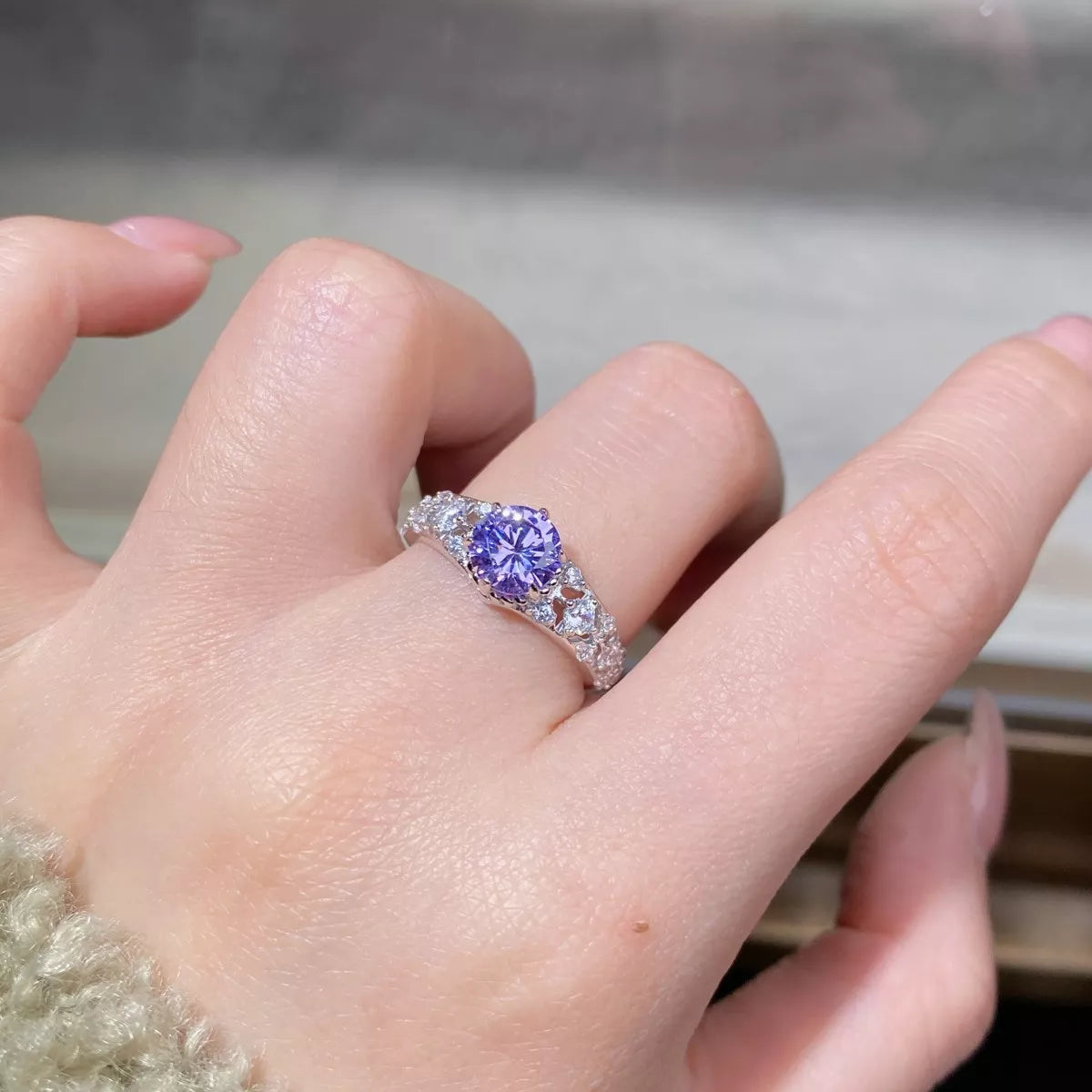 Growing High-Carbon Diamond 925 Sterling Silver Ring - Lilixa.store