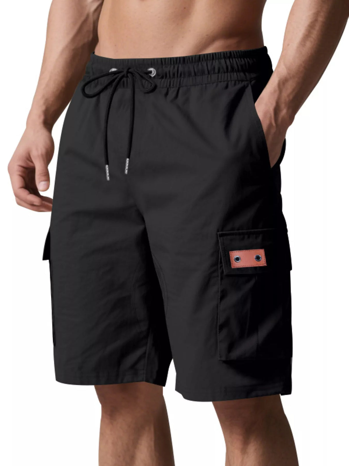 Men's Full Size Cargo Shorts with Drawstring Plus Size, view 8