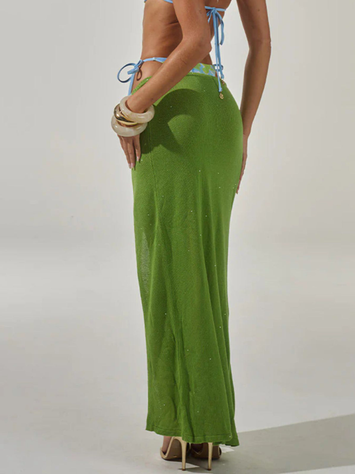 Split Maxi Sweater Skirt, view 4