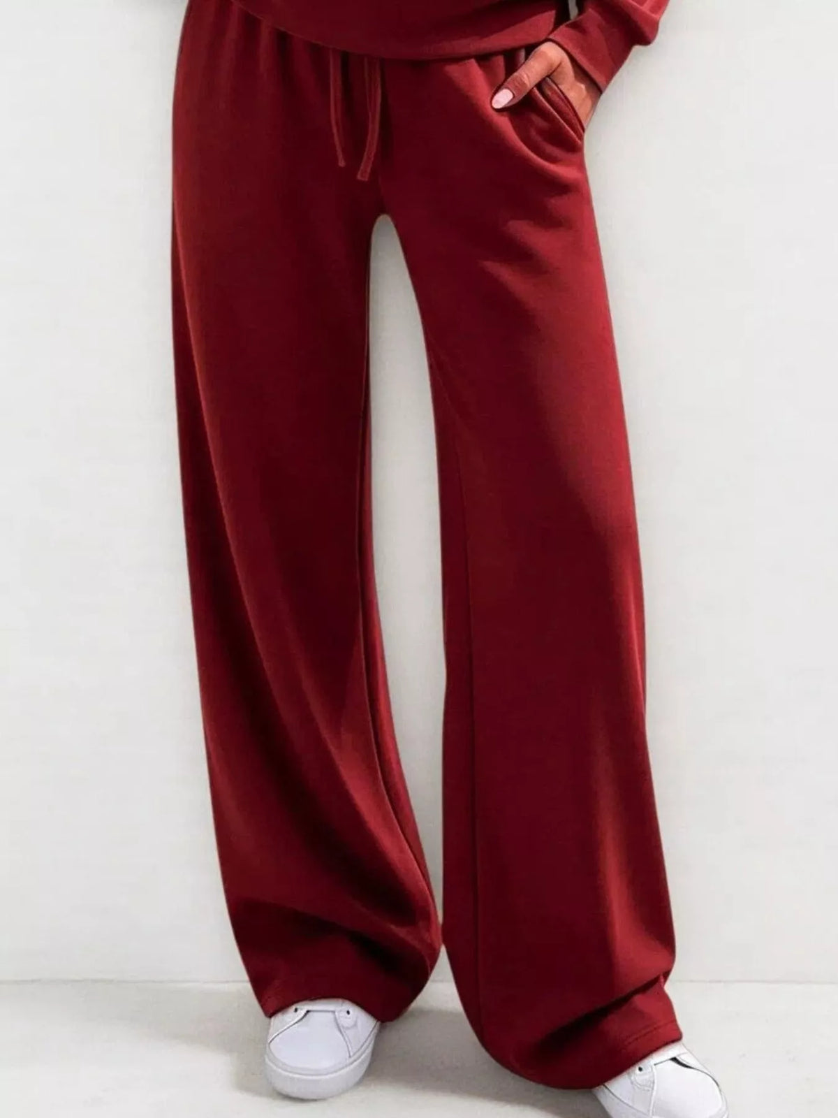 Button Detail Dropped Shoulder Top and Pants Set - Lilixa.store