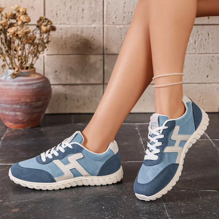 Round Toe Lace Up Sneakers - Lilixa.store