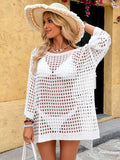 Crochet Knit Slit Cover Up - Lilixa.store