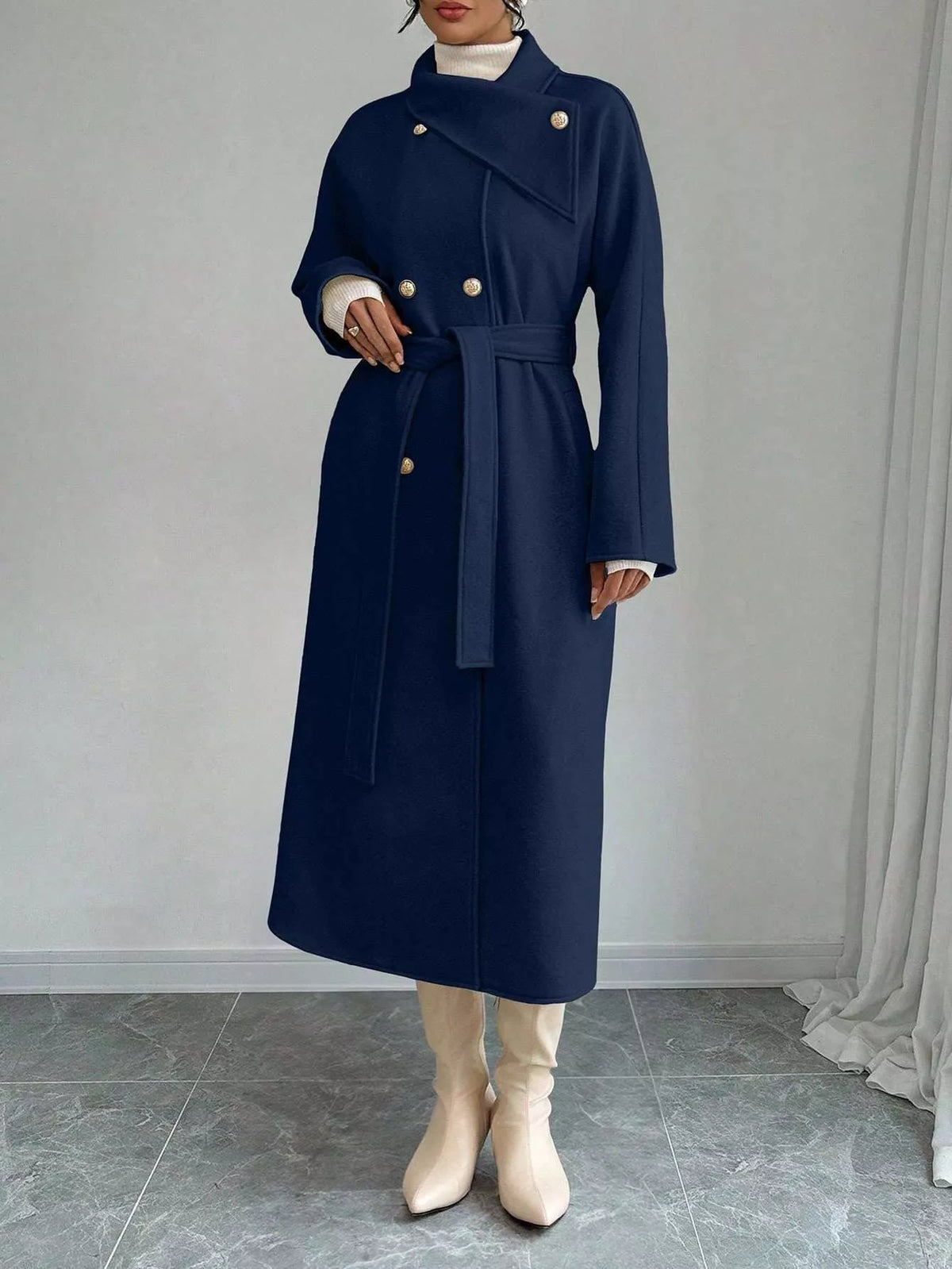 Double-Breasted Longline Coat