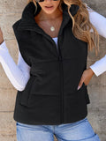 Corduroy Zip Up Vest Coat - Lilixa.store