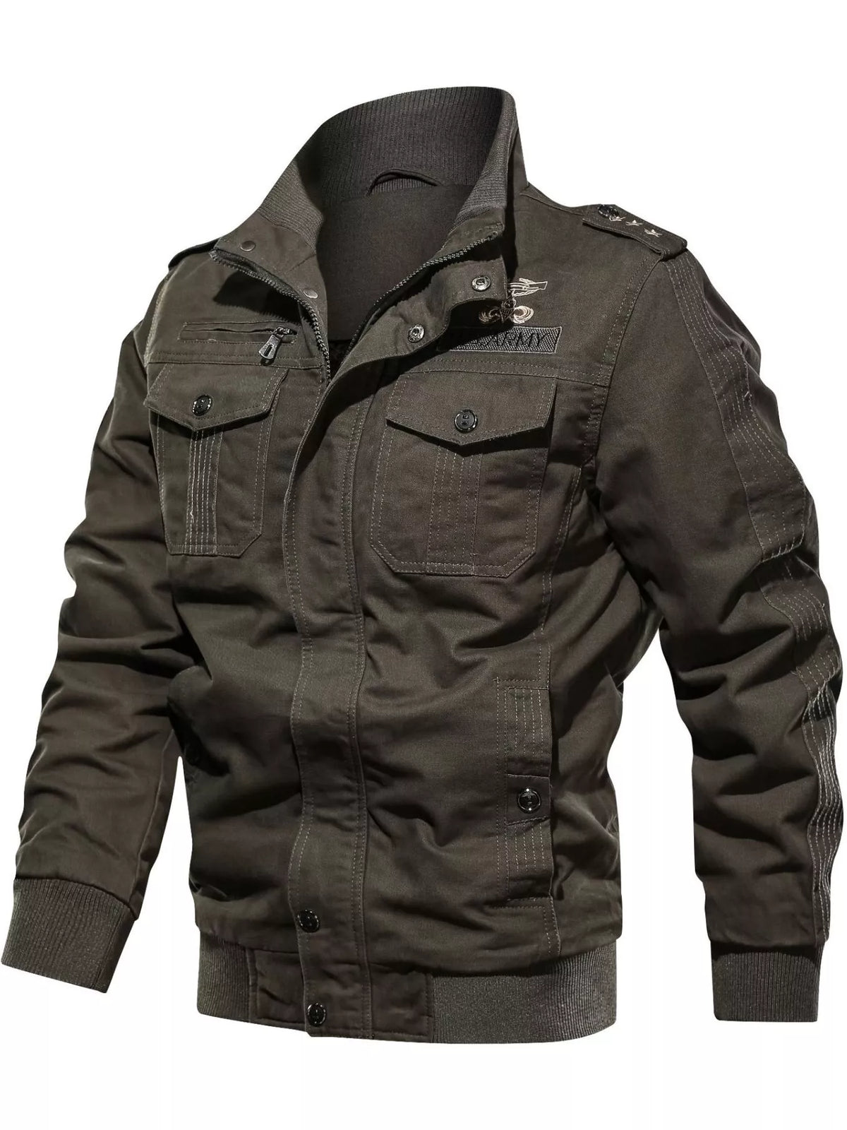 Men's Plus Size Zip Up Lightweight Bomber Jacket - Lilixa.store