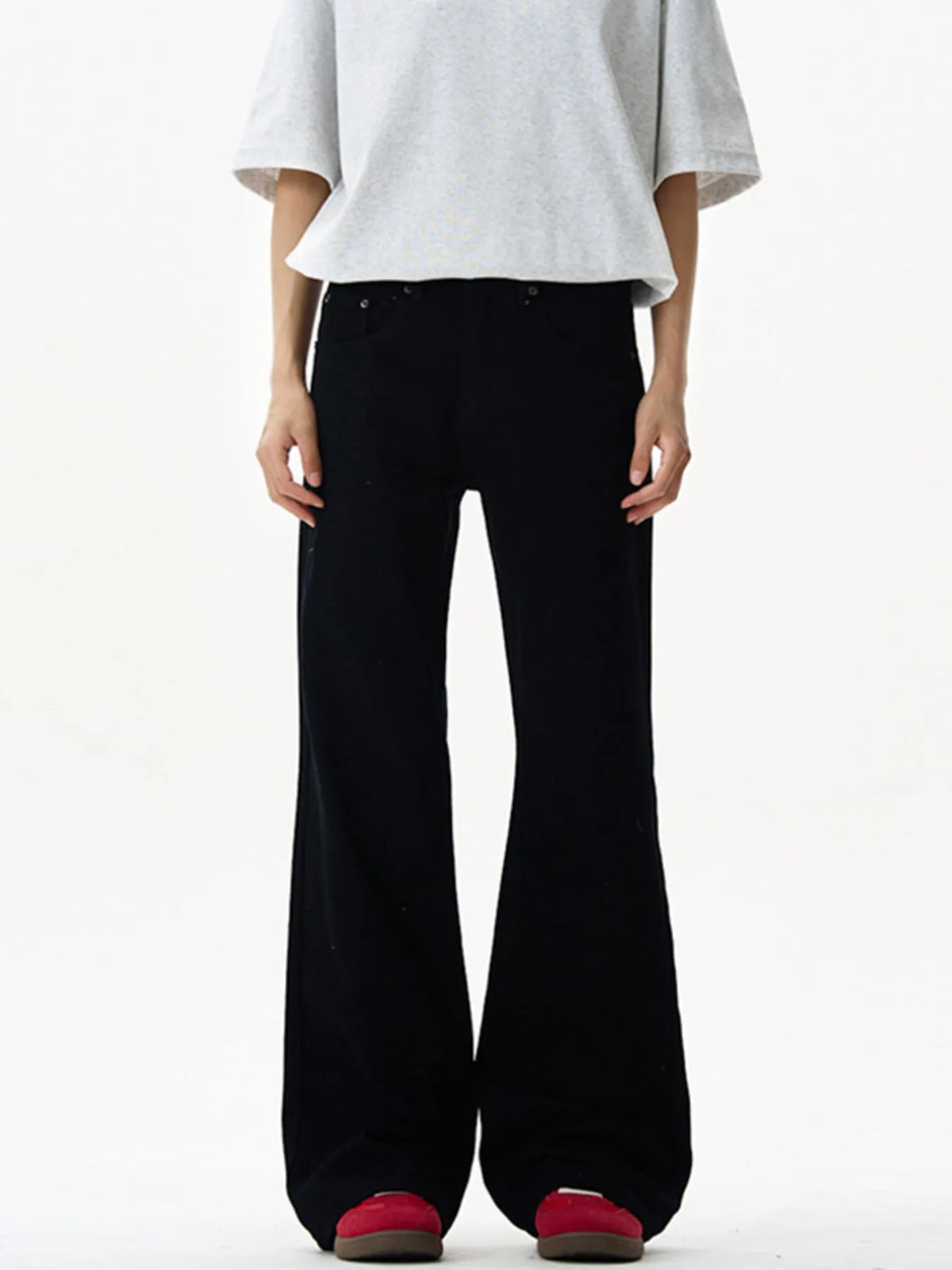 Men's Wide Leg Pants in Black