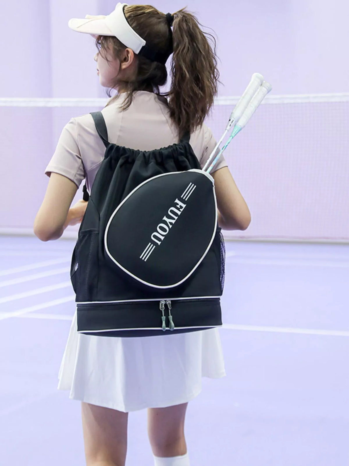 Sporty Racket Drawstring Backpack Bag - Lilixa.store