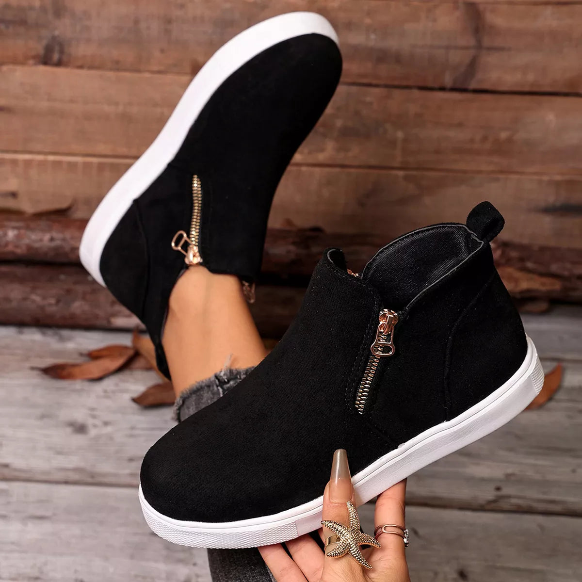 Round Toe Ankle Boots - Lilixa.store