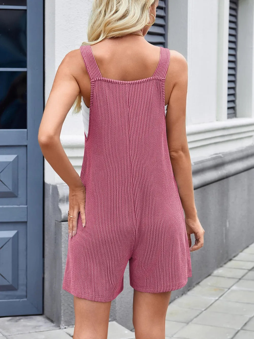Lovelet Knotted Wide Strap Scoop Neck Overalls - Lilixa.store