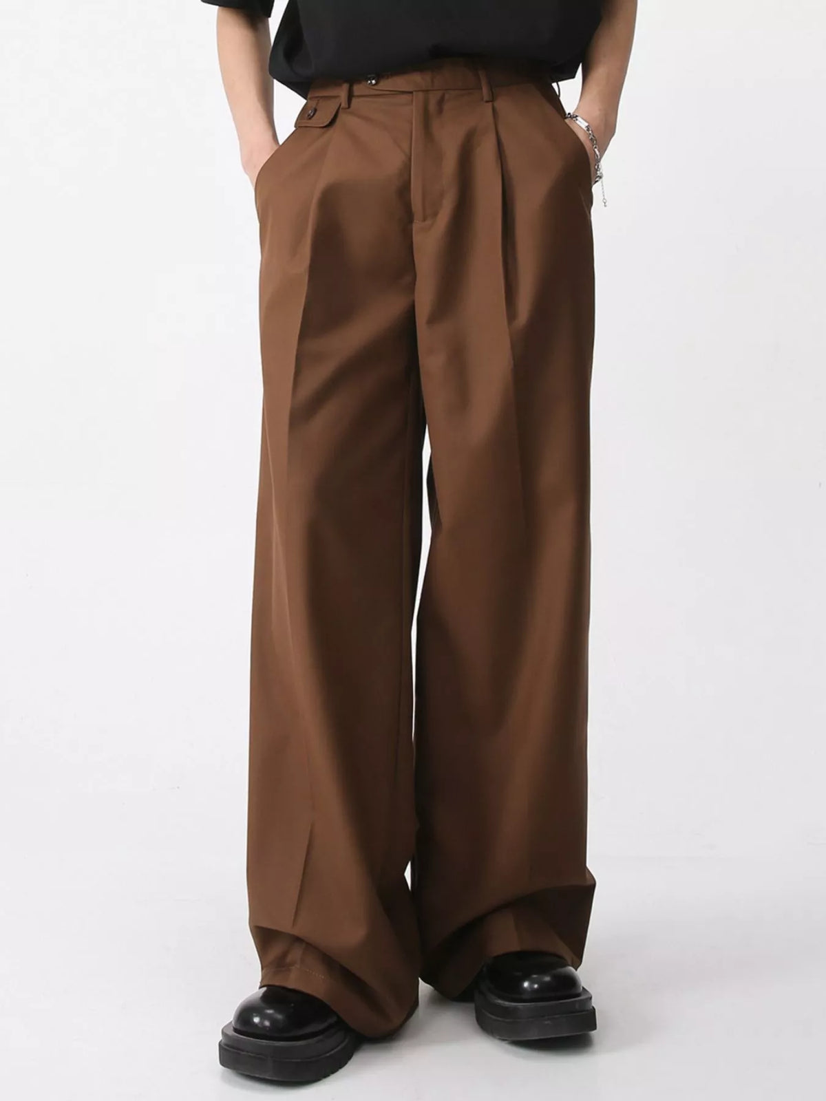 Men's High-Waisted Wide-Leg Pants, view 5