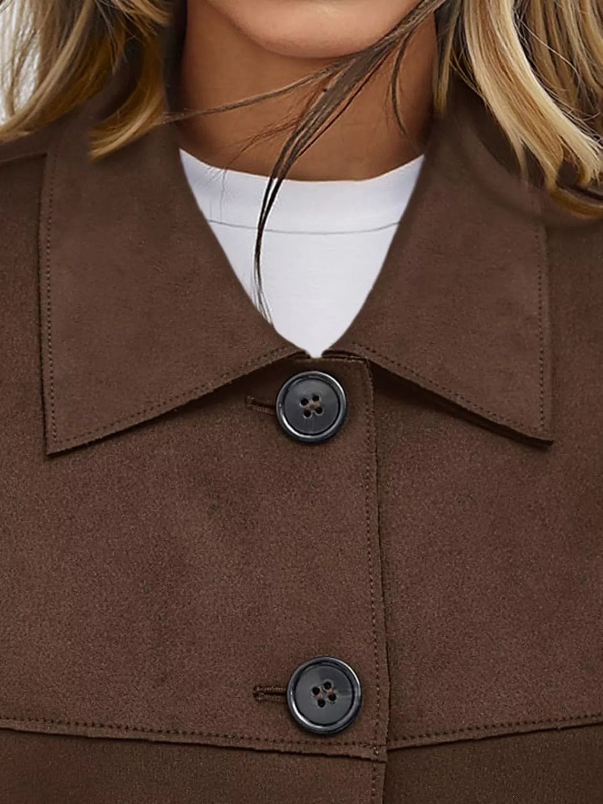 Button-Down Cropped Jacket