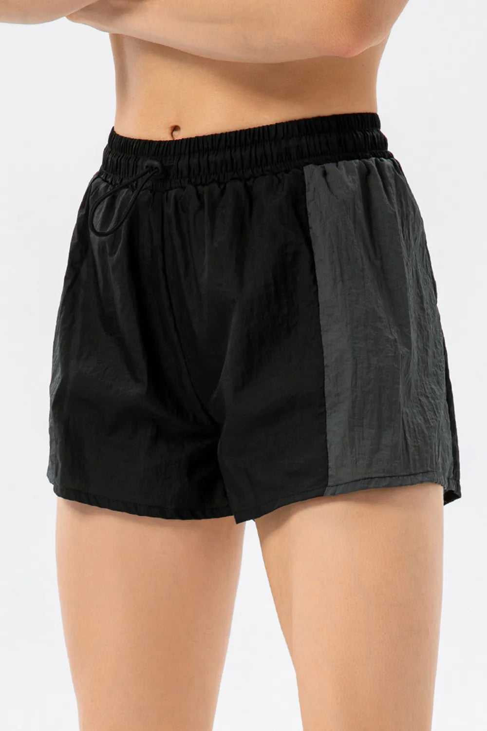 Color Block Drawstring Active Shorts - Lilixa.store