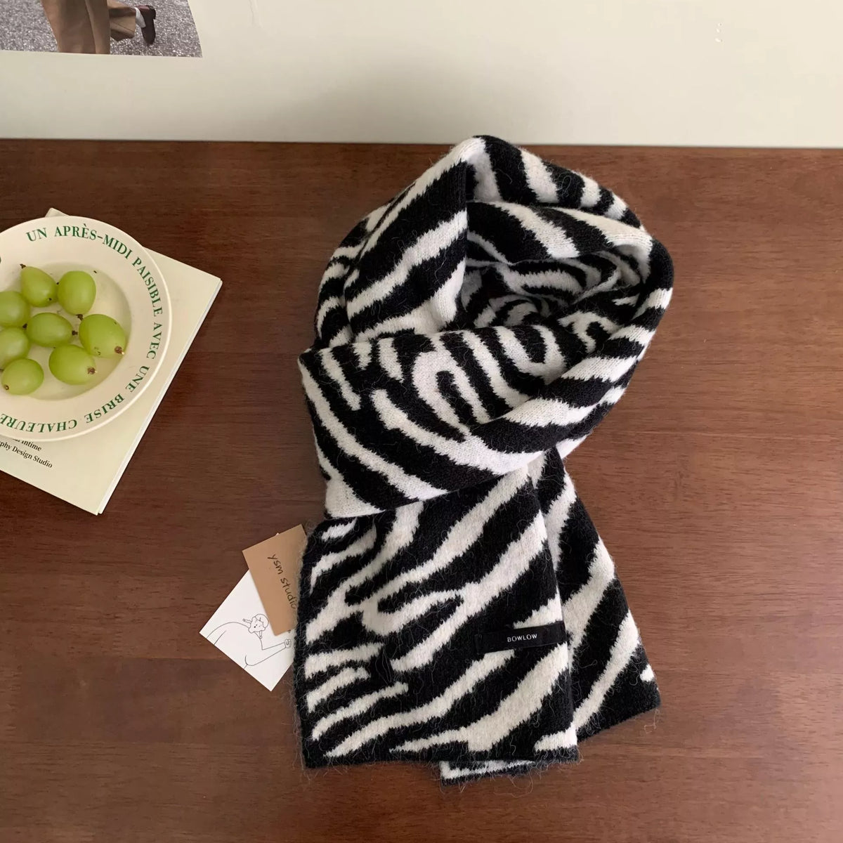 Animal Print Plush Winter Scarf - Lilixa.store
