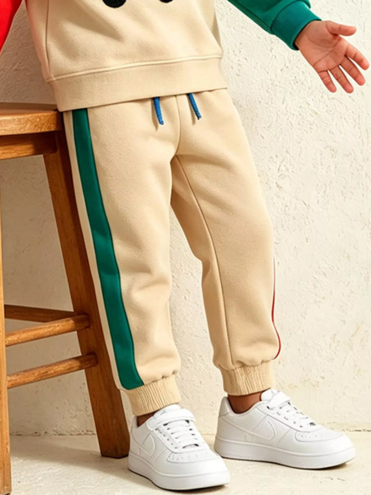 Children's Car Applique Sweatshirt and Jogger Set in Multicolor, view 4