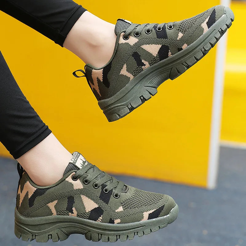 Camouflage Lace Up Mesh Breathable Athletic - Lilixa.store