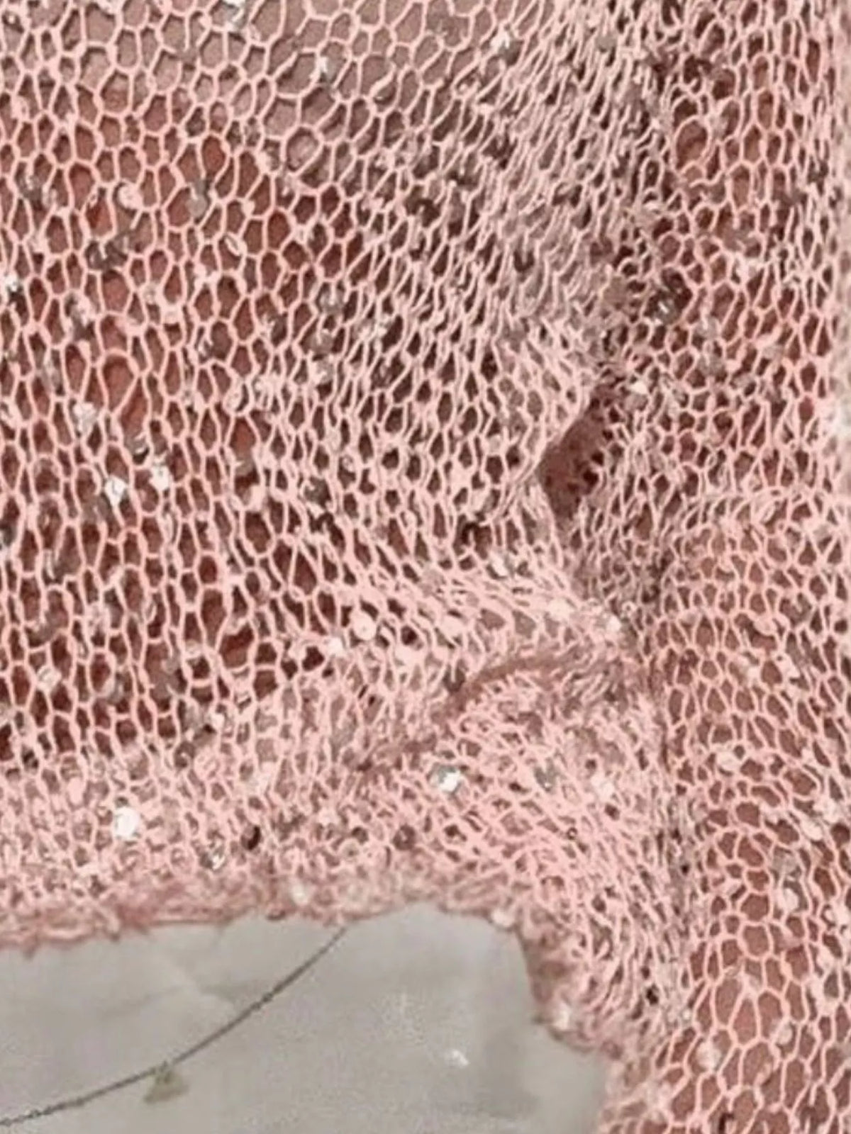 Sequin Long Sleeve Knit Cover Up - Lilixa.store