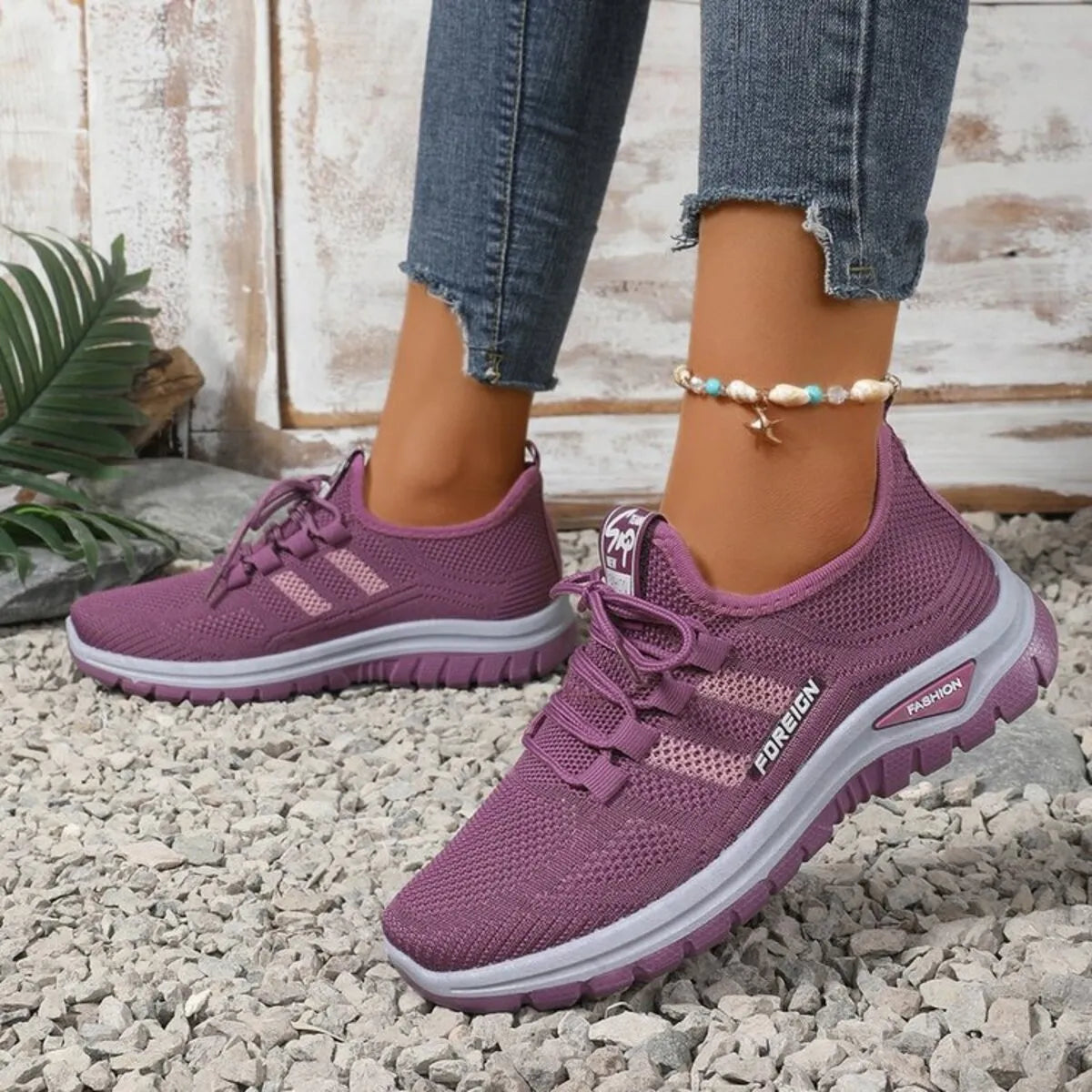 Lace Up Breathable Mesh Athletic - Lilixa.store