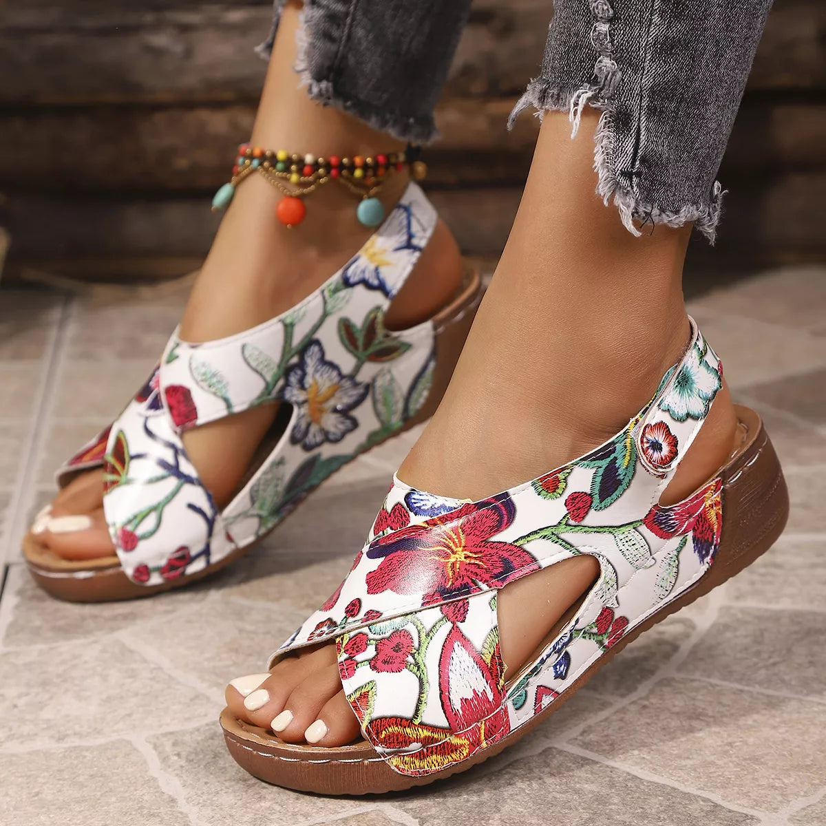 Open Toe Wedge Sandals - Lilixa.store